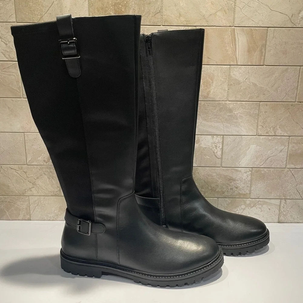 long tall sally Black Over-the-Knee Riding Boots